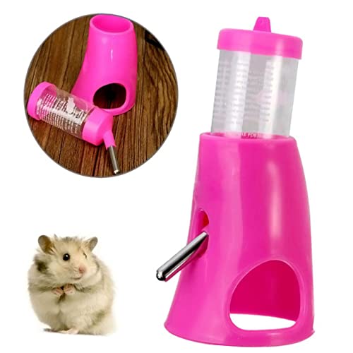 SEWOART Trinkflasche für Hamster Trinkspender für Hamster Wassernapf für Hamster Wasserflaschen für Hamster Wasserflaschenspender für Hamster Wasserspender für Hamster Rosa von SEWOART