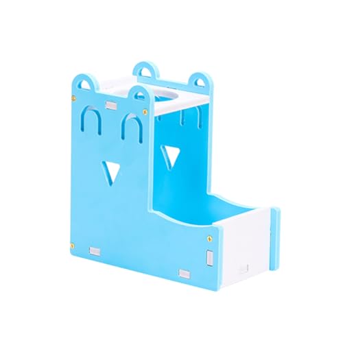 SEWOART Wasserspenderhalter Für Hamster Futterbecken Für Hamster Futterautomat Für Haustiere Hasenfutterspender Hamster Hängender Trinkbrunnen Basishütte Für Lebensmittelbehälter Blue von SEWOART