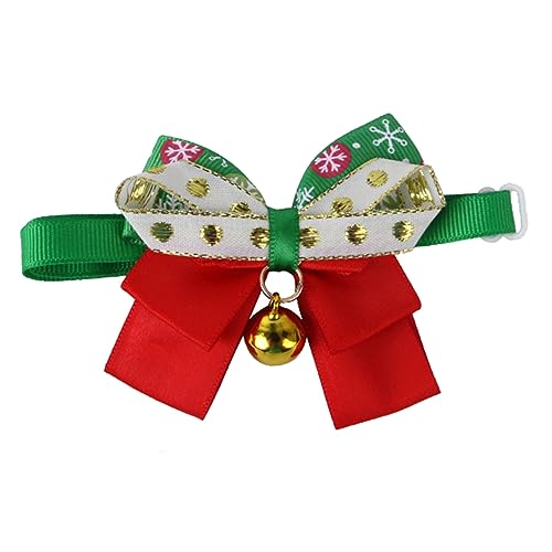 SEWOART Verstellbares Haustierhalsband Weihnachtsglocken-Hundehalsband Katzenhalsband Schneeflocken-Design von SEWOART