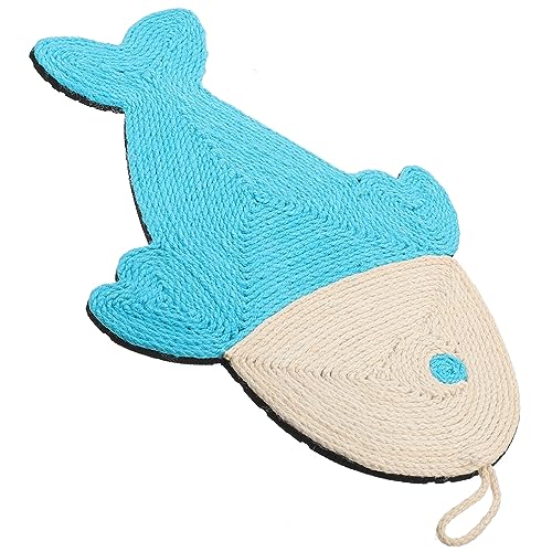 SEWOART Whale Cat Kratzmatte Sisalmatte Für Katzen Kratzunterlage Für Katzen in Fischform Kätzchenkratzer Katze Klettern Katzenkratzmatte Aus Sisal Katzengras Eva Rutschfestes Tuch von SEWOART