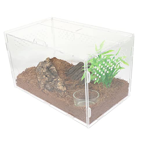 SEWOART transparentes Terrarium Kleintierlaufstall Eidechsenbecken Schildkrötenkäfige und Lebensräume Spinnen Terrarien gehäuse Leopardgecko-Panzer Einsiedlerkrebskäfig Frosch-Panzer Acryl von SEWOART