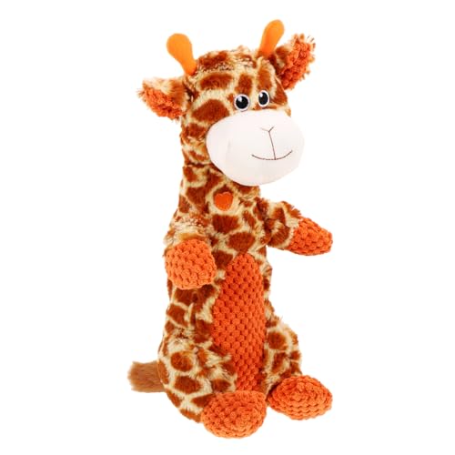 SEWOART Kuscheliges Giraffen Kauspielzeug Für Hunde üsch Quietschspielzeug Tierform Für Kleine Hunde Zahnpflege Und Spielspaß Für Welpen Und Hunde von SEWOART