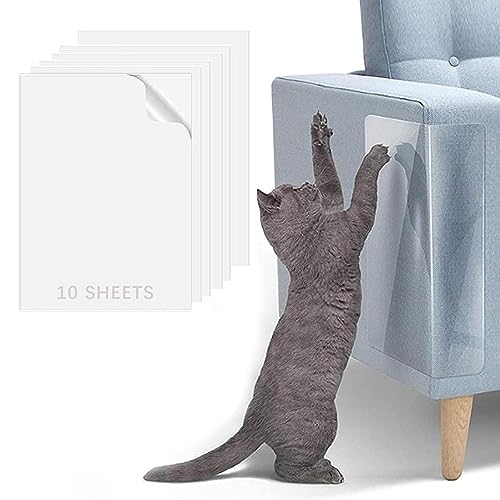 10 Stück Scratch Protection Cat Tape,Self-Adhesive Cat Scratch Protection Film,Kratzschutz Sofa Katze,Cat Anti-Scratch Tape, Scratch Protection Sofa Cat Pad, Cat Training Tape-30 * 44cm von SFSSHUI