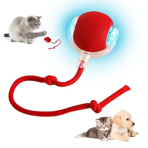 SFSSHUI Interaktives Katzenball Spielzeug, Katzenspielzeug Elektrisch, Interaktiver Elektrischer Katzenball, Bewegliches Interaktives Katzenspielzeug, Smart Cat Toy Ball Rollender Ball (1pcs) von SFSSHUI