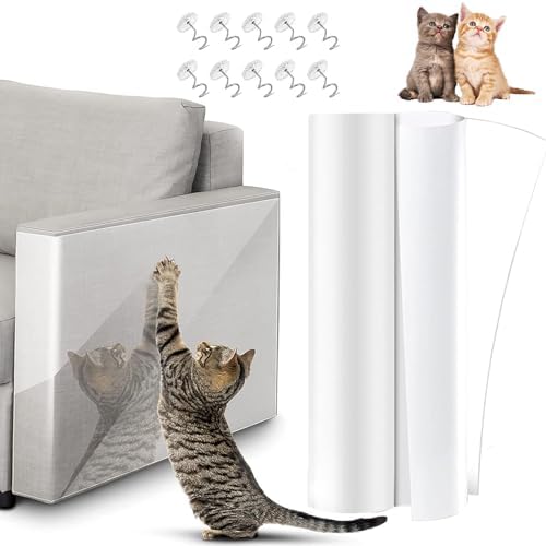 Katze Kratzschutz,20cm*5m Kratzschutz Katze Tape,Petslucent Katzen Anti Kratz Tape,Kratzschutz Sofa Katze Pad,Selbstklebend Katze Kratzschutzfolie,Für Sofa Möbel Tür Kratzschutz von SFSSHUI