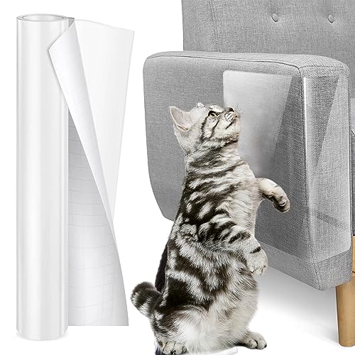 Kratzschutz Katze Tape,20cm*5m Cat Anti-Scratch Tape,Self-Adhesive Cat Scratch Protection Film,Scratch Protection Sofa Cat Pad, Für Möbel Couch Tür Wand Kratzabwehr Von Katzen Hunde. von SFSSHUI