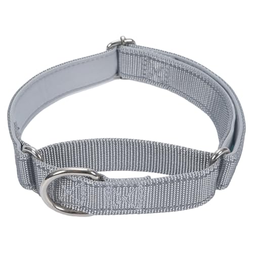 SGODA Martingale Hundehalsband, Reflektierendes Nylon Gepolstert Hundetrainingshalsbänder für Große Hunde, Grau, L von SGODA