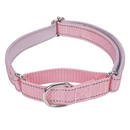 SGODA Martingale Hundehalsband, Reflektierendes Nylon Gepolstert Hundetrainingshalsbänder für Große Hunde, Rosa L von SGODA