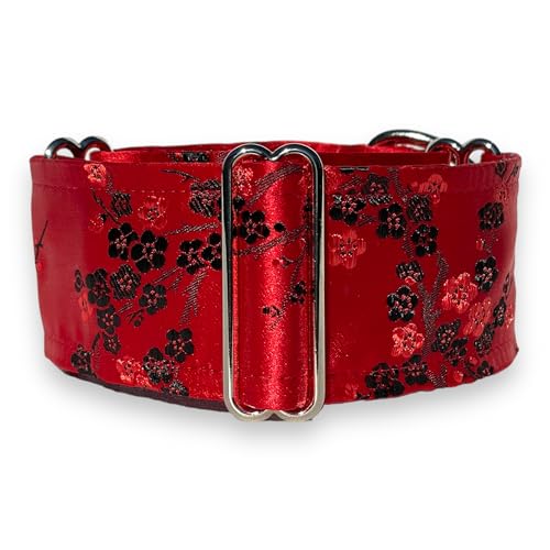 Martingale-Hundehalsband für Windhunde, Saluki, Whippet und andere Rassen mit ähnlichem Hals, 5,1 cm breit, Rot (27,9-35,6 cm) von SGang