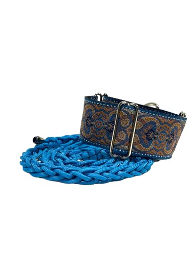 Martingale Hundehalsband und Leine Set für Windhund Saluki Whippet und andere Rassen mit ähnlichem Halsumfang 5,1 cm breit (M 27,9 cm - 35,6 cm und Leinen-Set) von SGang