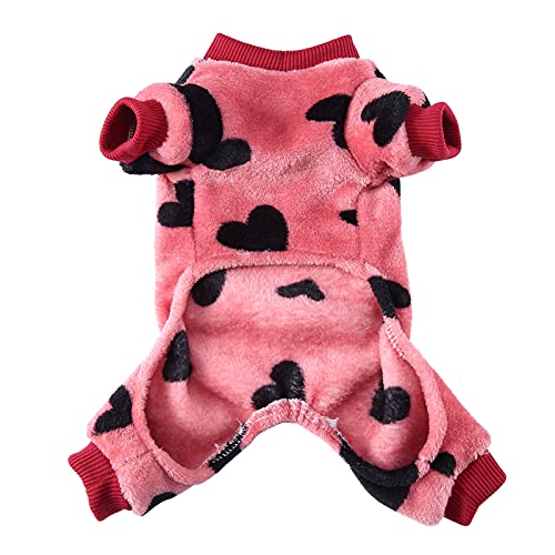 SH-RuiDu Hunde-Pyjama, Haustier-Kleidung, Fleece, für Herbst und Winter, warm von SH-RuiDu