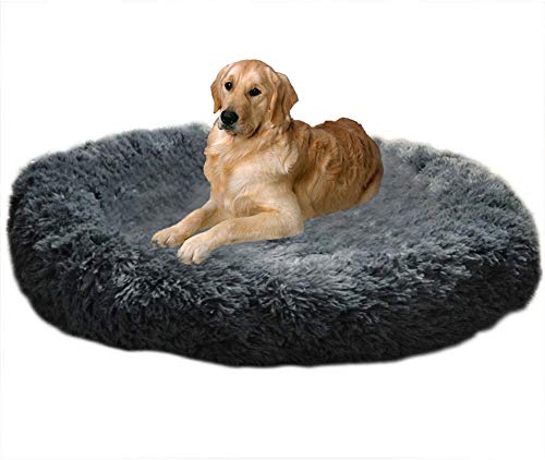 Flauschige Sanft Haustierbett, Rundes Plüsch-Katzenbett, Hundehaus, Tragbare Warme Weiche Bequeme Hundehütte, Umweltfreundlich, Nützlich Große Hundebett, Feuchtigkeitsbeständig, Dauerhaft Hundekissen von SHADOWIN