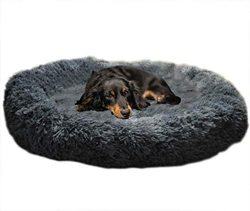 Flauschiges Hundebett, XL Plüsch Katzenbett, Wunderschönen Tierbett, Warmes Haustierbett, Weiches Gemütlichem Haustier Sofa, Waschbares Haustierkissen, Rutschfest Feuchtigkeitsbeständig Tierbett von SHADOWIN