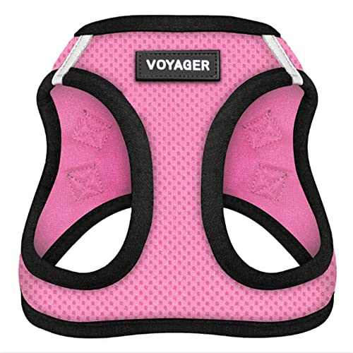 SHAIYOU Step-In-Air-Hundegeschirr - All Weather Mesh, Step-In-Weste-Geschirr Für Kleine Und Mittelgroße Hunde (L,Rosa) von SHAIYOU