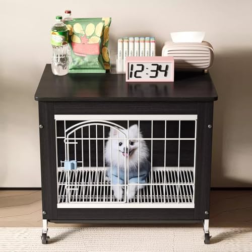 Hundekiste Möbel Für Kleine Hunde, Möbel Stil Hundekiste, Seite End Tabelle, Moderne Hunde Zwinger Indoor, Holz Hundekäfig Mit Wasserdichten Oben, Sicherheit Ecken, Tablett von SHANGDAOYU