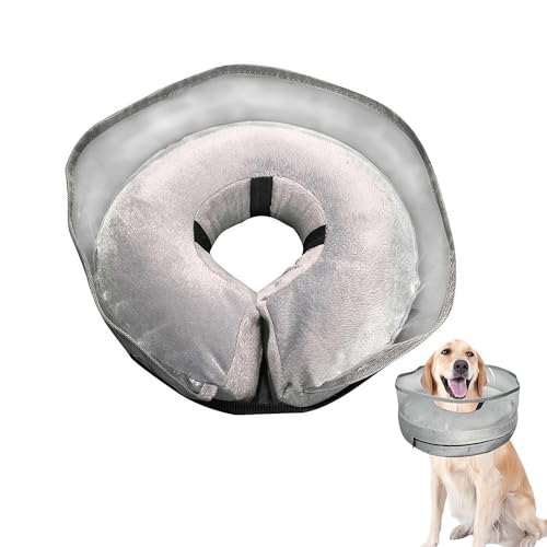 Hundehalsband mit verbessertem Anti-Lecken, weiches Donut-Halsband nach Operationen, verstellbares Hundekegelhalsband, für kleine, mittelgroße und große Hunde von SHANGYU