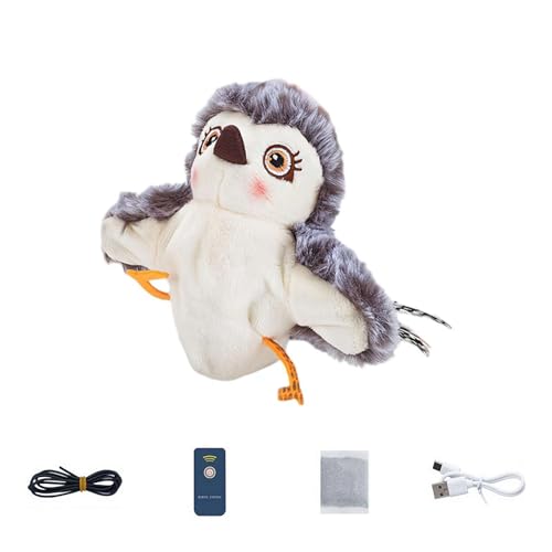 SHANGYU Piper Tomi Katzenspielzeug, Pipertomi Flapping Bird Cat Toy, Flapping Bird Cat Toys with Remote, Pawfect Way Interactive Bird Cat Toy, Chirping Bird Cat Toy Flapping Wings von SHANGYU