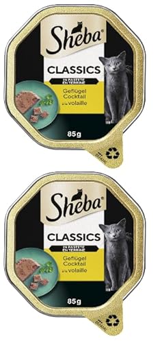 SHEBA Schale Classics in Pastete mit Geflügel Cocktail (2x85g) von Sheba