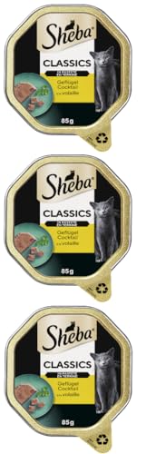 SHEBA Schale Classics in Pastete mit Geflügel Cocktail (3x85g) von Sheba