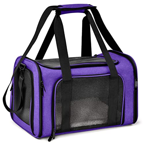 SHENDAF Haustier-Rucksack, weiche Transporttasche, faltbar, 4 offene Türen, Katzenbelüftung, Reisetasche, Haustierbedarf von SHENDAF