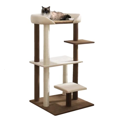 SHENGOCASE Extra großer moderner Kratzbaum für große Katzen mit Katzenstange Katzenbett (114,3 cm) von SHENGOCASE