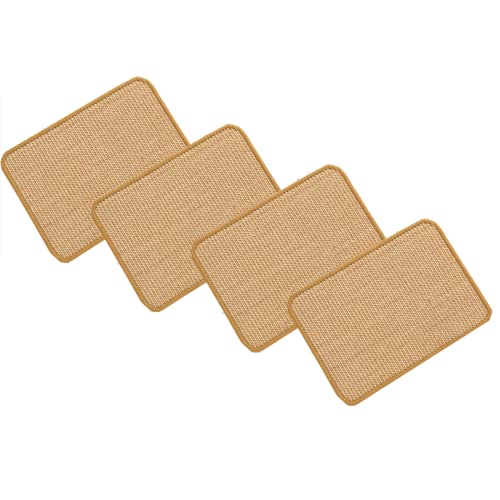 SHENGOCASE Kratzmatte aus Sisal, 15,2 x 20,3 cm, mit Klettbändern für Wand, Couch, Fensterstange, Katzenwandmöbel, Katzenregale, 4 Stück von SHENGOCASE