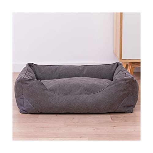 SHENGYAO Kissenmatte Hundekiste Verbesserter Schlaf Haustierbett Sofa Warme Kuschelhütte Katze Hundebett zum Herausnehmen Waschbar,Grey-35 * 45 * 19cm von SHENGYAO