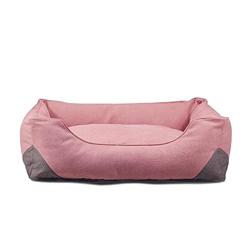 SHENGYAO Kissenmatte Hundekiste Verbesserter Schlaf Haustierbett Sofa Warme Kuschelhütte Katze Hundebett zum Herausnehmen Waschbar,Pink-35 * 45 * 19cm von SHENGYAO