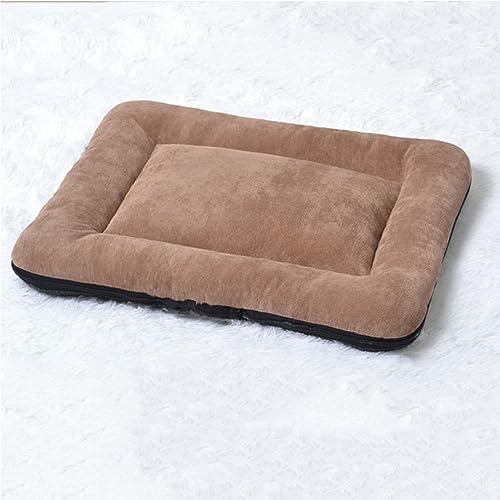 Hundebett für kleine/mittelgroße Hunde, große Memory-Schaum, Haustiermatte mit abnehmbarem, waschbarem Bezug, rutschfeste Unterseite (Größe: XXL, 109 x 73 cm), Farbe: Braun von SHENJIA