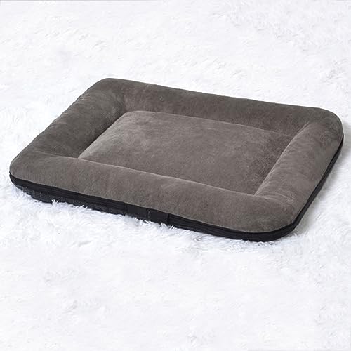 Hundebett für kleine/mittelgroße Hunde, große Memory-Schaum, Haustiermatte mit abnehmbarem, waschbarem Bezug, rutschfeste Unterseite (Größe: XXL, 109 x 73 cm), Farbe: Grau) von SHENJIA