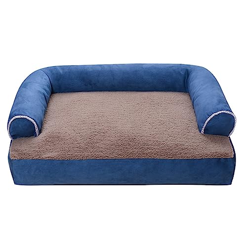 Orthopädisches Hundebett für große Hunde, Haustiersofa mit abnehmbarem, waschbarem, mittelgroßem Bezug, Hundebett mit Seiten, kaufest, strapazierfähige Bettmatte, verdickte Hundeschlafmatte (57 x 41 von SHENJIA