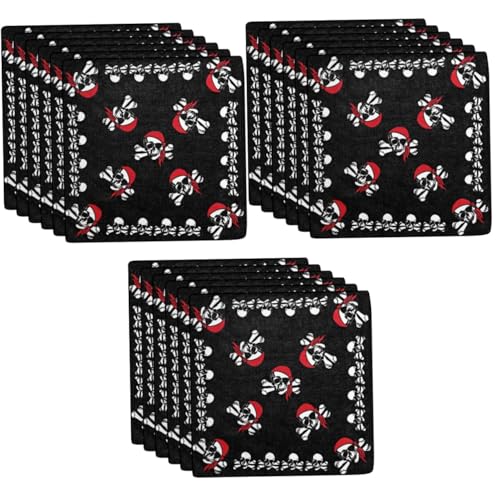 18 STK Totenkopf-Bandana Skelett Bandana Schädel Kopftuch Baumwolltaschentücher Für Männer Halloween-schädelhut Schädelmaske Für Männer Schädelkappen Für Männer Haartuch Pirat Kind von SHERCHPRY