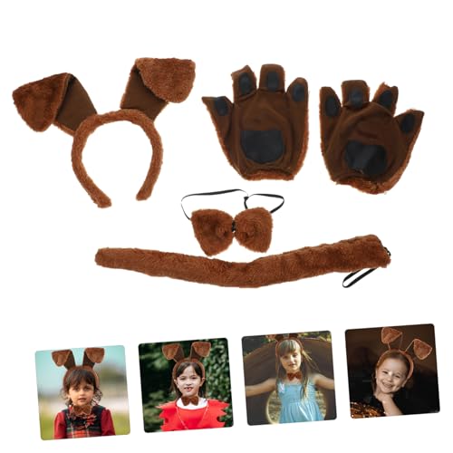 SHERCHPRY Teiliges Hunde Kostüm mit Haarschmuck Handschuhen und Fliege für Party Tierisches Design Bequemes Cosplay Zubehör für Kindergeburtstag und Festveranstaltungen SHERCHPRY Teiliges Hunde Kostüm mit Haarschmuck Handschuhen und Fliege für Party Tierisches Design Bequemes Cosplay Zubehör für Kindergeburtstag und Festveranstaltungen von SHERCHPRY