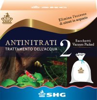 SHG Anti-Thitrate (2 Beutel à 75 g) - Nitratentfernung in Aquarien (Süß- und Meerwasser) - Aquarium Nitrate Remover - Wasseraufbereitung - Aquarium-Wasseraufbereitung - 75 Gramm - 200 Milliliter von SHG