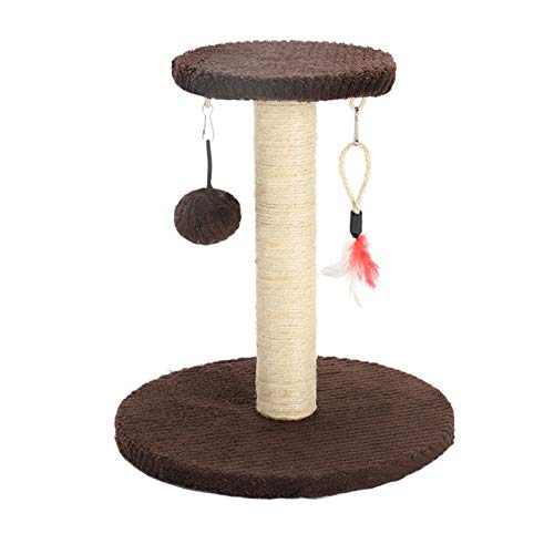 SHIBOHAN Katze Kratzer Post Schleifklappe Vertikale Schleiffestes Sisal Cat Kletterrahmen necken Katze Versorgt eine Vielzahl von Stilen zur Auswahl (Color : Small Stool Brown, Size : A) von SHIBOHAN