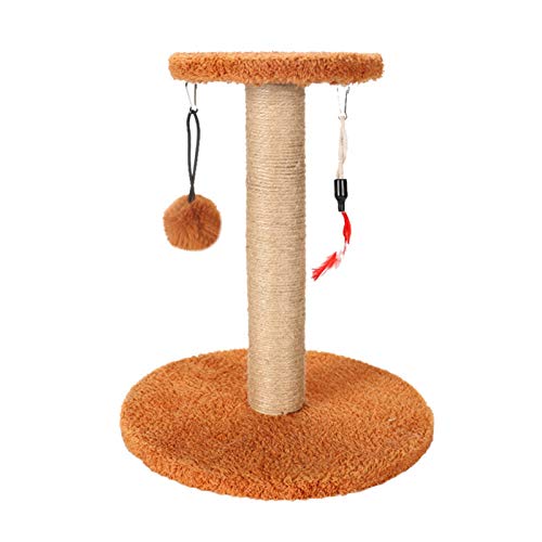 SHIBOHAN Katze Kratzer Post Schleifklappe Vertikale Schleiffestes Sisal Cat Kletterrahmen necken Katze Versorgt eine Vielzahl von Stilen zur Auswahl (Color : Small Stool Light Yellow, Size : A) von SHIBOHAN