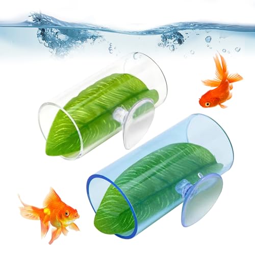 Betta Fisch-Acryl-Tunnel, 2 Stück, Betta-Fischblatt-Pad, simuliert den natürlichen Lebensraum für Betta-Kaichplätze, Zucht, Ruhebett, Betta-Spielzeug, Unterschlupf von SHICEPET