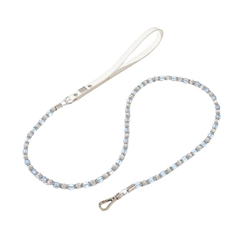 SHINROAD Halsband für Hunde und Katzen, 1,25 m, mit bunten Perlen, modische Halskette für kleine und mittelgroße Hunde, Blau von SHINROAD