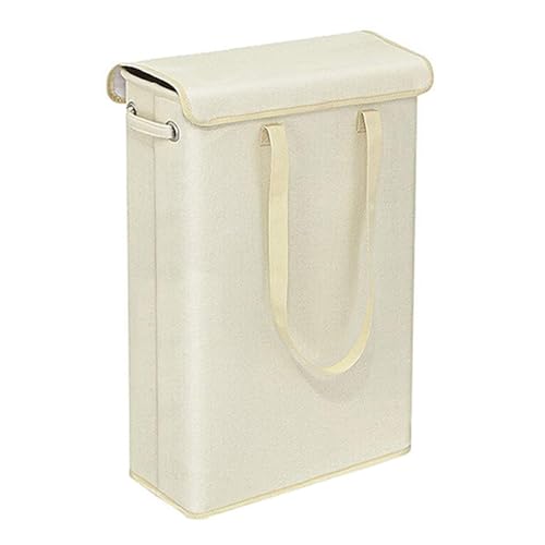 SHINROAD Waschmaschinen Seiten Organisator Wäscherei Aufbewahrungstasche mit ergonomischem Griff faltbares Design staubdestfischer Kapazität Kleidung Organisation Beige von SHINROAD