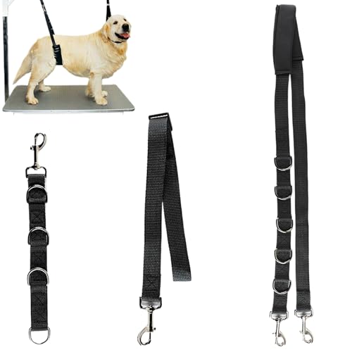 3pcs Pflegeschleifen für Hunde Groomer, einverstellbare verstellbare Groomers Helfer mit D-Ringen, Schnellfreisetzungshund-Pflege-Leine für Hunde Haarschneidwäsche von SHITOOMFE