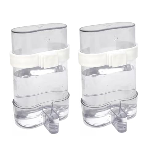 Automatischer Vogelwasserer -Futtermittel, Vogelwasserspender für Käfig, 2pcs Keine Mess Vogelfutterdienste Waterer Cockatiel Cage Accessoires, Vogelwasserfutterautomaten von SHITOOMFE