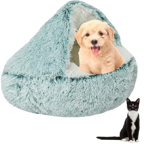 SHJOEE Flauschig Hundebett Muschelform 50cm Katzenbett Warm Tierbett Haustierbett Waschbar Hundesofa Katzensofa Plüsch Hundekorb Katzenkorb Weiche Kuschelbett für Den Schlaf im Innenbereich von SHJOEE