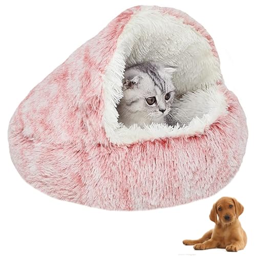 SHJOEE Flauschig Hundebett Muschelform 50cm Katzenbett Warm Tierbett Haustierbett Waschbar Hundesofa Katzensofa Plüsch Hundekorb Katzenkorb Weiche Kuschelbett für Den Schlaf im Innenbereich von SHJOEE