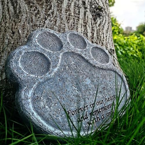 SHJOEE Personalisierte Haustier Gedenksteine Hund Katze Grabplatte Individuelles Grabschmuck Wasserdicht Katze Grabstein Haustier Gedenkgeschenke (Style A) von SHJOEE