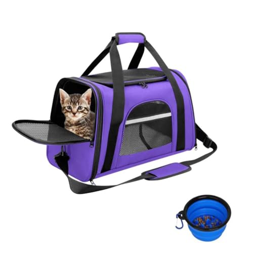 SHJOEE Transporttasche für Hund Katze Faltbar Hundetransportbox Atmungsaktiv Hundetasche Hundebox Outdoor Kleintiertasche Oxford Reisetasche Haustiertransportbox für Auto,Zug,Reisen von SHJOEE