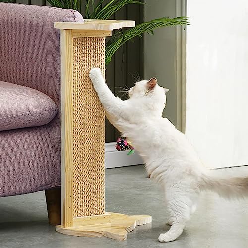 SHSYCER Katzenkratzbaum für Couchecke, Katzenkratzbaum für Wand, 63,5 cm hohe Kratzbäume für Indoor-Katzen, großer Sisal-Kratzbaum mit Mausspielzeug, stabile Holz-Kratzbäume von SHSYCER