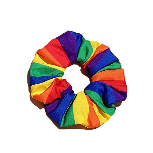 SHTGOI 1 Stück Regenbogen Lätzchen Haargummi Stirnband Set Haustier Dreieckstuch Hund Bandana Atmungsaktiv Halstuch Reversibel Hundehalstücher für Hunde Katzen Kostüm Zubehör 2# von SHTGOI