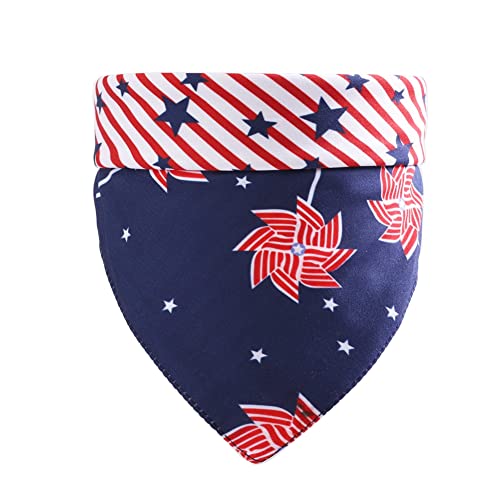 SHTGOI Haustier Halstuch Lätzchen Amerikanische Flagge Bandana Hundehalstuch Hundehalsband Bandana Waschbare Hunde Kopftücher Dreieckstuch für Kleine Mittelgroße Groß Hunde Katzen Haustiere 14# von SHTGOI