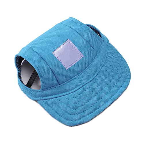 SHTGOI Hunde Baseballmütze Outdoor Haustier Mütze Kappe Sonnenschutz Cap Hut Basecap Sonnenhut Sonnenhüte Schirmmütze Hundecap mit Ohrlöchern und Verstellbarer Kinnriemen Blau von SHTGOI