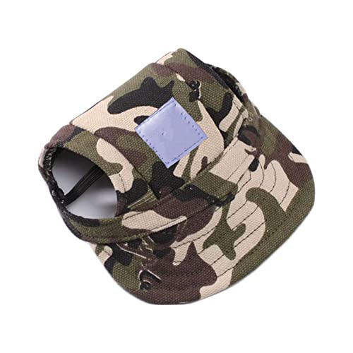 SHTGOI Hunde Baseballmütze Outdoor Haustier Mütze Kappe Sonnenschutz Cap Hut Basecap Sonnenhut Sonnenhüte Schirmmütze Hundecap mit Ohrlöchern und Verstellbarer Kinnriemen Tarnung von SHTGOI